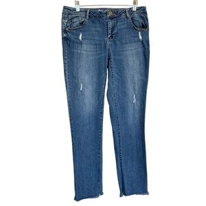 Democracy “flex”-ellent Straight Jeans Women’s Size 8 Frayed Hem